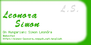 leonora simon business card