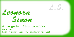 leonora simon business card